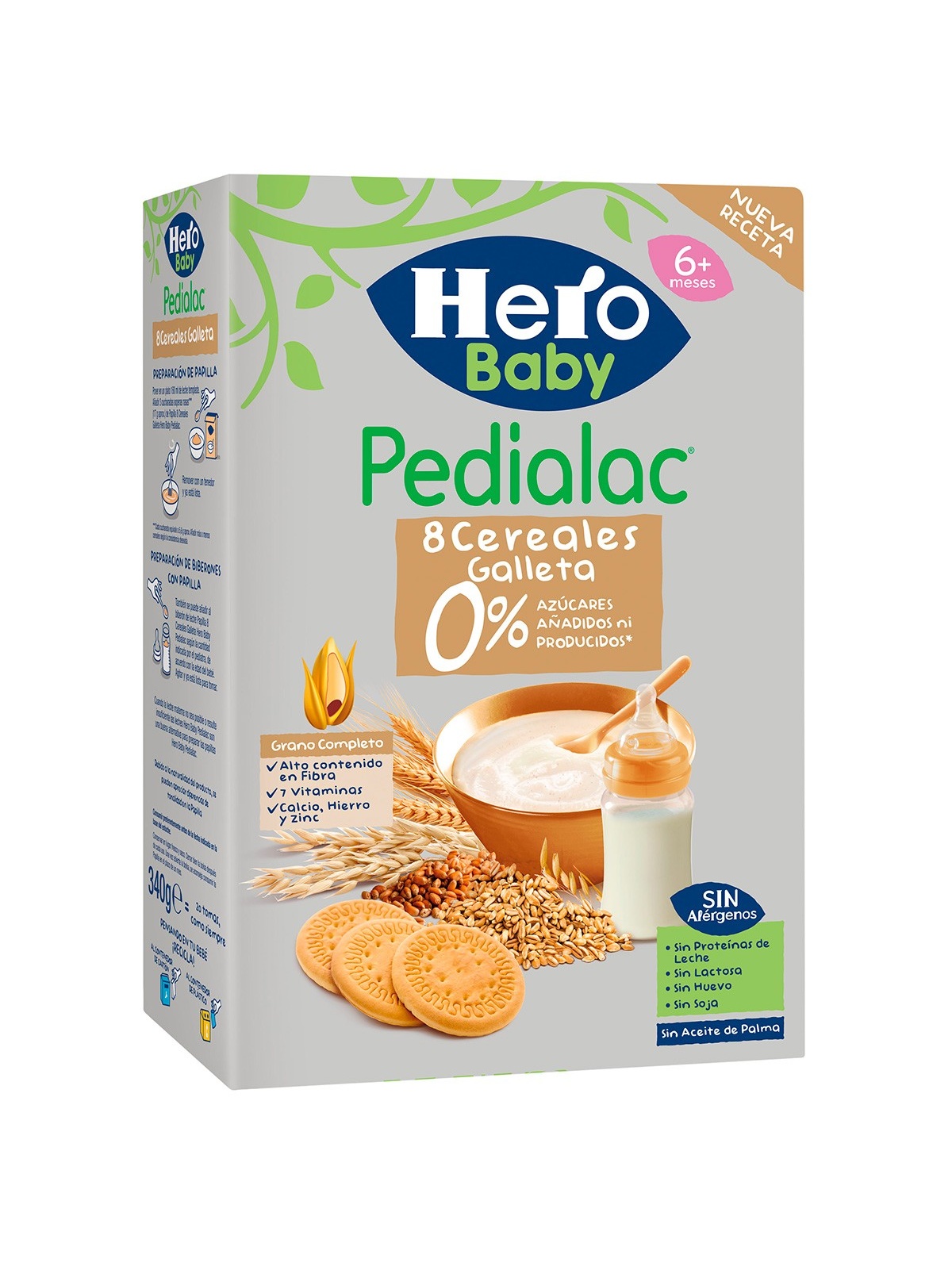 Hero Baby Pedialac 8 Cereales Con Galleta 340g - Parafarmacia Horizonte