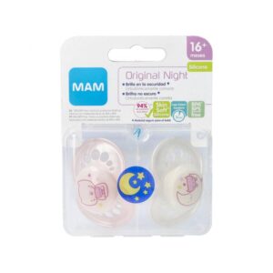 Mam Baby Chupete Original Night Silicona +0M 2uds